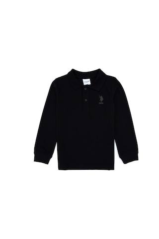 U.S. Polo Assn. Erkek Çocuk Siyah Basic Polo Yaka Sweatshirt 50307821-VR046