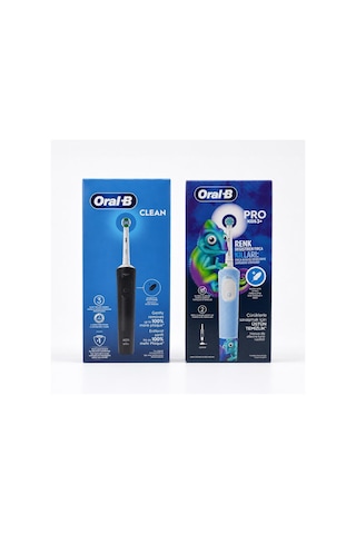 Oral-b D103 Vitality Pro Clean + Kids Şarjlı Diş Fırçası 2'li Avantaj Paketi