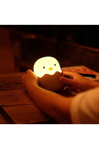 Silikon Başucu Lambası Çocuk Gece Lambası Usb Şarjlı Lamba Parlaklık Doğum Günü Noel Hediyesi Ada