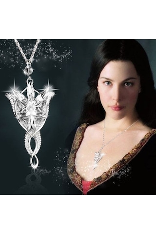 Jwl Arwen Evenstar Akşam Yıldızı Kolye Yüzüklerin Efendisi Kolyes Beyaz