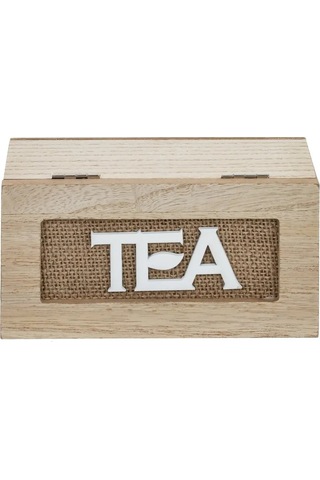 Decor Point Çıkartmalı Kapaklı Poşet Çay Kutusu 16x9x7 Cm 291243916 Beyaz