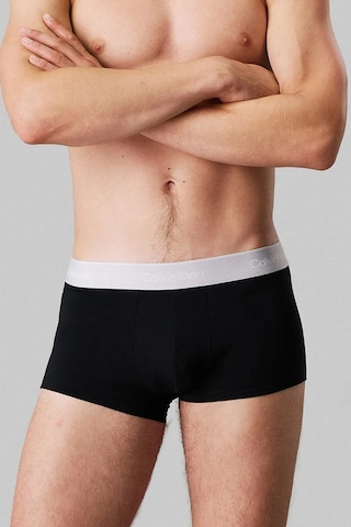 Calvin Klein Icon Cotton Stretch 3 Pack Trunk Erkek 3'lü Paket Pamuklu Boxer Siyah Siyah