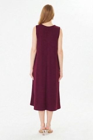 Sortie Collection Basic Kolsuz Modal Cepli Çan Elbise Bordo