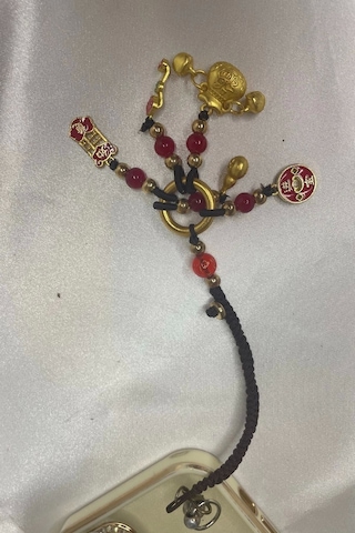 Telefon Kılıf Süsü Feng Shui Kabak Bereket Şans Mutluluk Ejderha Çin Paralı Feng Sui Pagoda Anahtarl Çok Renkli