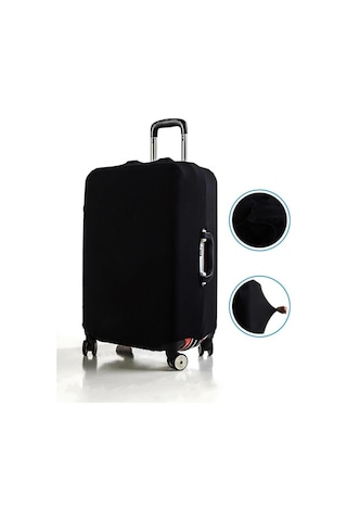 Büyük Boy Lacivert Valiz Kılıfı, Bavul Kılıfı, Valiz & Bavul Koruyucu Çok Renkli