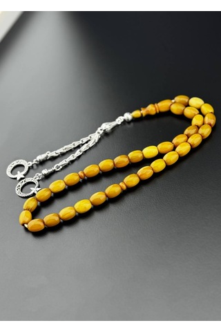 Havşalı Sıkma Kehribar Tesbih Hcz-model Pplhly Sarı