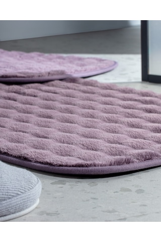 Madame Coco Reflet Bubble 2'li Banyo Paspası - Koyu Mürdüm 8684427127865 Çok Renkli