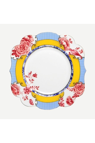 Sarı Pembe Porselen Kahvaltı Tabağı 23,5 Cm