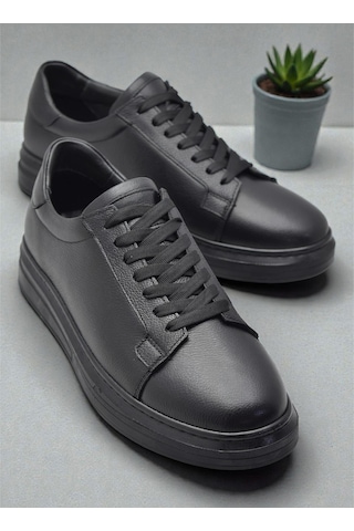 Ispartalılar 76 Tam Ortopedik Taban Hakiki Deri Günlük Erkek Ayakkabı Casual Erkek Ayakkabı Sneakers Siyah