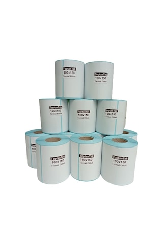 100X150 TERMAL ETİKET 1.KALİTE TOPLAM 12 RULO