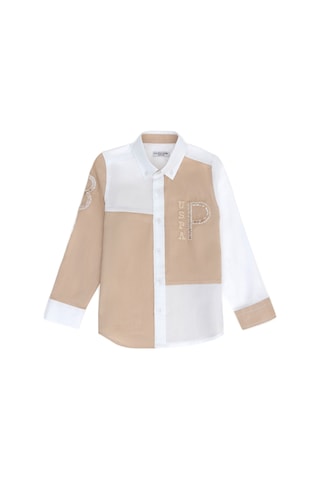 U.s. Polo Assn. Erkek Çocuk Kum Gömlek Desenli 50272397-vr085 Kum Rengi