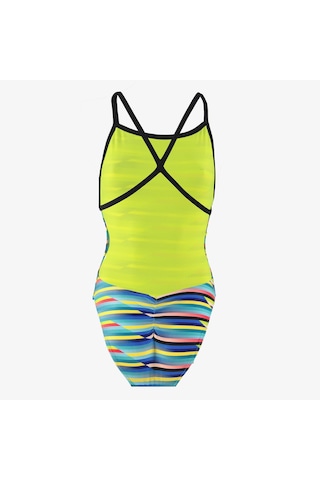 Arena Racing Stripe Suit Xcriss Cross Kadın Yeşil Mayo 009092550