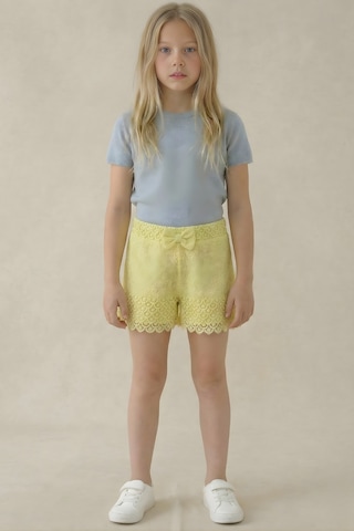 Esila Kids Kız Çocuk Şort Brode Sarı
