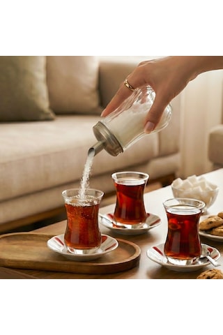 Porsima Dhz90131 Cam Akıtmalı Salla Dök Şekerlik - Toz Şekerlik - 200ml Şeffaf
