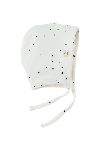 Ingiliz Şapka Bebek Cosmos Beyaz Organik Pamuk