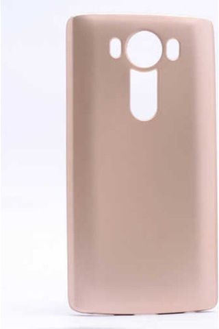 LG Uyumlu V10 Kılıf Zore Premier Silikon Kapak Gold