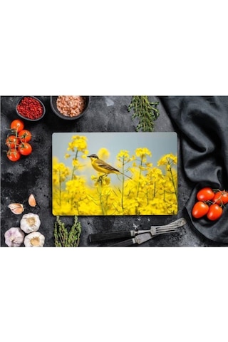Serçe Görünümlü Cam Kesme Tahtası 20 Cm X 30 Cm