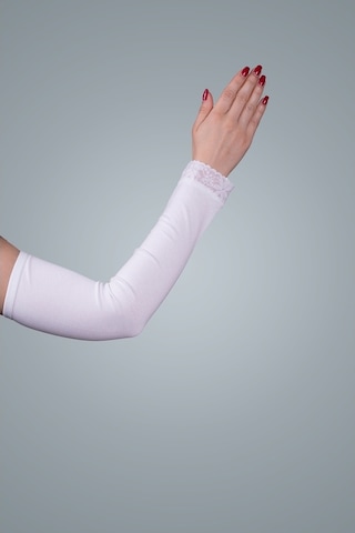 Hürrem Bone Krem Tesettür Kolluk Viskon Kumaş Dantelli 1002_40 Krem