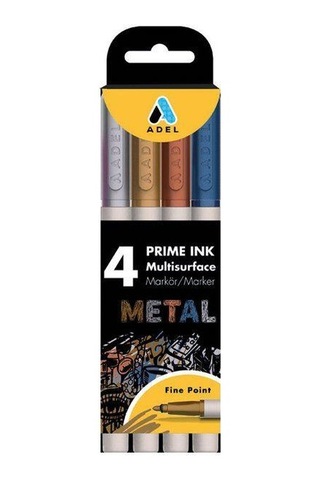 Adel Marker Kalem 4 lü Metal Renk - Adel Adel Marker Kalem 4 lü Metal Renk - Adel