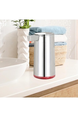 Dancemonkey 300ml Sensörlü Paslanmaz Çelik Usb Şarjlı Akıllı Sabun Dispanseri - Çok Renkli Çok Renkli