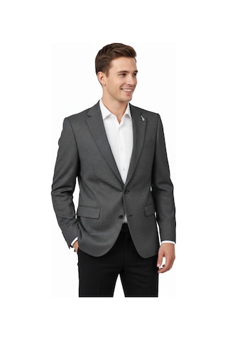 Erkek Tek Spor Ceket Çift Yırtmaçlı Bgl-st04982 Gri