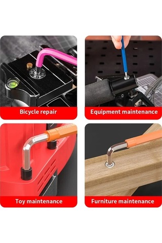 Tongxida 9 Parça Kollu Crv Çelik Somun Anahtarı Seti - Renkli, Anti-korozif, Çok Amaçlı Profesyonel Kullanım