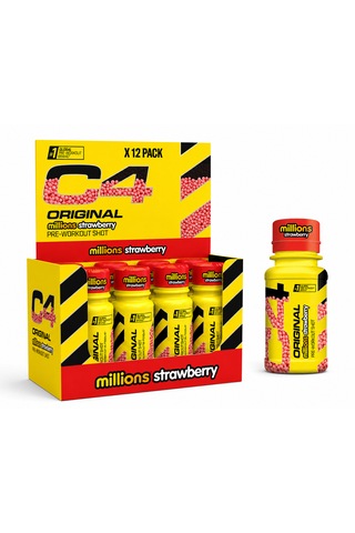 Cellucor C4 Pre-workout Millons Strawberry 12 Shot X 60 Ml. Çilek
