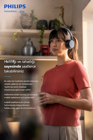 Philips TAH4209BK Bluetooth 5.3 Kulak Üstü Kulaklık