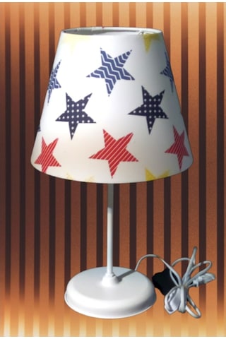 Yıldız Kumaş Kaplama Kız Erkek Çocuk Odası Genç Odası Abajur