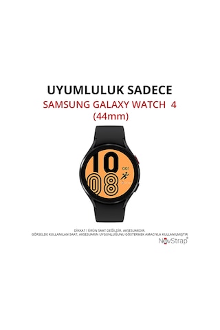 Novstrap Samsung Galaxy Watch 4 44mm İle Uyumlu Ekran Koruyucu Temperli Cam Kolay Uygulama Aparatlı