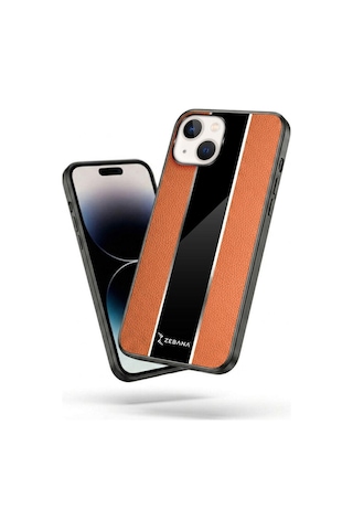 Apple İphone 13 Uyumlu Kılıf Premium Deri Kılıf Kahverengi