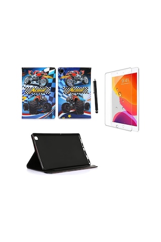 Ipad 10.2" 8.nesil A2270 A2428 A2429 A2430 Kılıf Kabartma Kılıf+ Ekran Koruyucu +kalem Uyumlu Kapaklı Kılıf