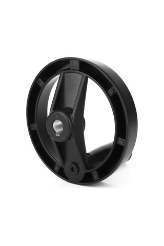 Samdoo Alüminyum Gövde Ve Nylon Kollü Katlanabilir Döner Makine Aleti El Tekerleği, 12x125mm, 4mm Anahtar Yolu, Sıkıcı Kullanim, Talaşlı İmalat İçin