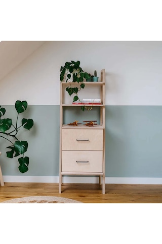 Woodesk Stanza, Ahşap, 140x50, Natural Renk, Kitaplık Cpt4677-50