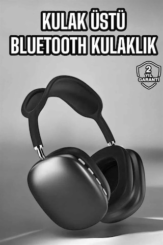 Mey İthalat P9 Plus Kulaklık Siyah Bluetooth Bağlantılı Kulak Üstü Kablosuz