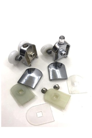 Duşakabin Kanallı Rulman Oynar Çiftli Teker Çap 22mm Krom