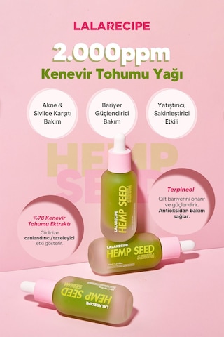 Lalarecipe Tohumu Ekstresi İçeren Serum LALARECIPE Hemp Seed Serum