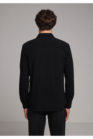 Colin's Colins Regular Fit Shirt Neck Düz Erkek Siyah Uzun Kol Gömlek Cl1083061 Q1.v2 Blk Siyah