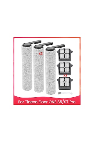 Junzhuodianpu Tineco Floor One S6/s7 Pro Islak Ve Kuru Elektrikli Süpürgeler, Fırça Silindirleri İçin Hepa Filtre Ve Yedek Parça Kiti