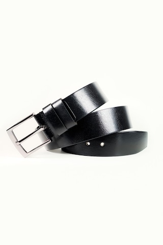 Mergenshoes Siyah Hakiki Deri Erkek Kot Pantolon Kemeri Ka05 001