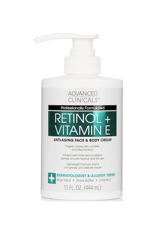 Advanced Clinicals Retinol + E Vitamini Yüz Ve Vücut Kremi 444ml