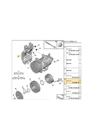Klima Kompresör Bağlantı Ayağı C4 307 Tepee 11958001-6453ns-5606pg