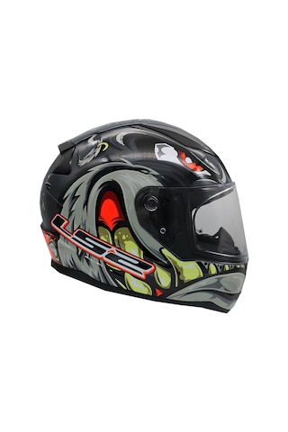 Kapalı Kask Ls2 Rapıd 2 Spox Gri Kırmızı 3XL