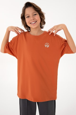 U.S. Polo Assn. Erkek Çocuk Tarçın Comfort Basic Bisiklet Yaka Tşört 50295503-VR191