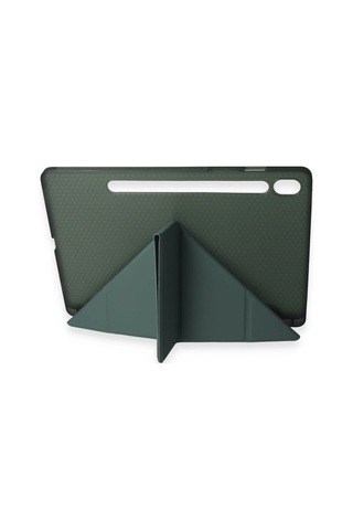 Samsung Uyumlu Galaxy Tab A9 Plus Kılıf Kalemlikli Mars Tablet Kılıfı - Koyu Yeşil
