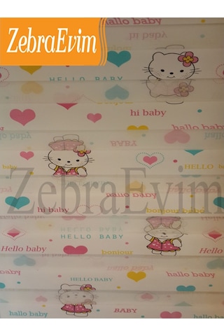 Zebraevim Hello Bayb Zebra Stor Perde