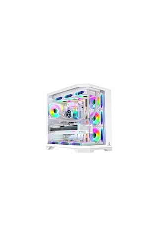 Gm Game Master Game Master F-7 Edge 7x Argb Pwm Fan Beyaz Atx Akvaryum Gaming Kasa Oyuncu Kasası