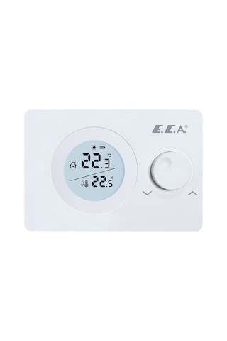 E.C.A. Poly Pure 100 W Kablosuz Oda Termostatı Beyaz