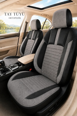 Toyota Hilüx 2006-2014 Uyumlu İnci Serisi Füme Siyah Oto Koltuk Kılıfı