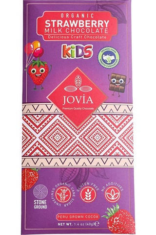 Jovia Organik Sütlü Çikolata Çilekli Kids 40 G